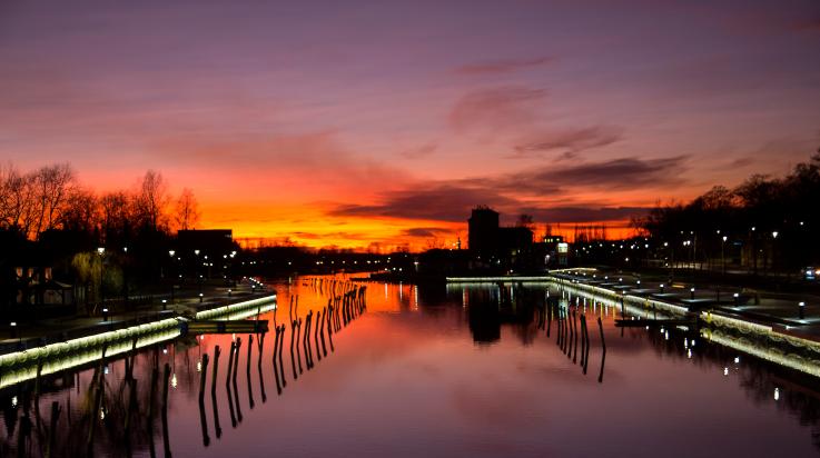 Silta auringonlasku